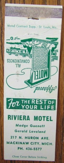 Riviera Motel - Matchbook (newer photo)